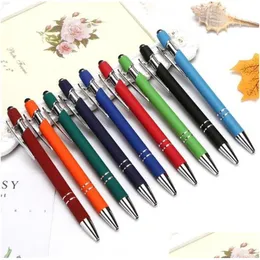 Ballpoint Pens Wholesale Metal Stylus Pen Personalised Custom Advertising Promotional Drop Delivery Office School Business Industrial Dhung