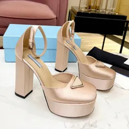 Sandals Womens Dress Shoes High Heeled Women Sandal Platform Heel Classic Triangle Buckle Embellished Ankle Strap 11.5Cm factory foot