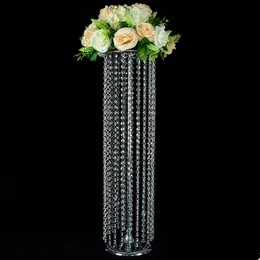 Festdekorationsförsäljning av BK Elegant Crystal Table Top Chandelier Flower Stand Center Pieces Round Metal Rack Props Column Drop D Dhiys