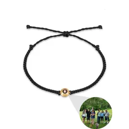 Braccialetti con ciondoli Gioielli di proiezione all'ingrosso della fabbrica Bracciale a catena in corda intrecciata regolabile personalizzato Po per le donne 231206