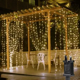 Solar Street Garland House Christmas Lights Garden Decorations Outdoor Led Festoon 아이 시클 커튼 조명 처벌 0.6m