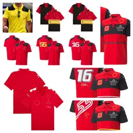 2023 new F1 racing suit red team driver T-shirt short sleeve POLO shirt for men and women summer plus size lapel T-shirt