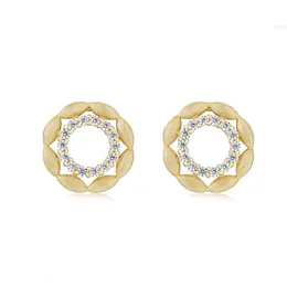 925 Sterling Silver Wholesale Fashion Jewelry High Quality 18k Gold Plated Custom Luxury d Color Vvs Moissanite Stud Earrings