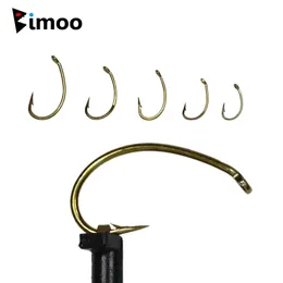 Ami da pesca Bimoo 500 pezzi #8 - #16 Occhio in basso con gambo curvo Gancio per legare mosche bronzato per gamberetti Scud, larve, pupe, vermi San Juan, ninfe, amo da pesca 231204