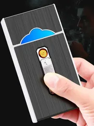 Nova capa de cigarro recarregável USB 20pcs fino pacote all-in-one