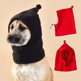 Other Dog Supplies Hat Winter Warm Pet Cap Solid Color Drawstring Adjustment Casual Headgear 231206