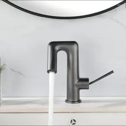 Grifos de lavabo de baño Gunmetal / Oro cepillado / Cromo / Latón negro Grifo de lavabo y grifo mezclador de agua fría 1 manija de orificio montada en cubierta