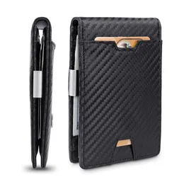 Slim Design Mini portfel z sprytną organizacją posiadacz karty kredytowej Portfel Ochrona Ochrony mężczyzn Kobiety banki posiadacz karty Case Bag277f