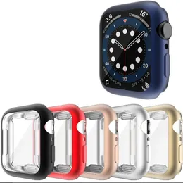 Чехол для часов с гальваническим покрытием, полный защитный чехол из ТПУ для Apple Watch S7 iwatch6