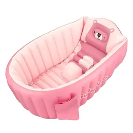 Bathing Tubs Seats PVC Inflatable Baby Bath Tub Portable Infant born Bathing Seat Tubs Non Slip Swim Pool Foldable bath tub banheiras de 231204