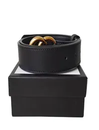 Designer Belt Luxury Womens Mens Belts Fashion Classical Bronze BiG Smooth Buckle Real Leather Strap 20cm 30cm 34cm 38cm Black6364949