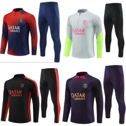 agasalho psges MBAPPE jaqueta futbol Homens mangas compridas Survetement define Hommes Sportswear ternos de treinamento para adultos fatos de treino de futebol top S-2XL