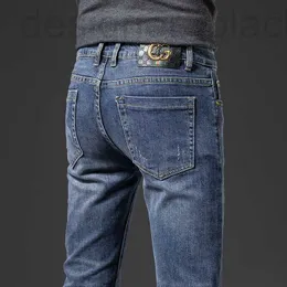 Herenjeans designer jeans High-end heren CG gedrukt (heren) 2021 herfst- en wintermode gloednieuwe elastische slim-fit rechte broek met kleine pijpen SSJY