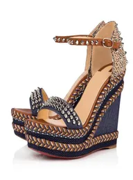 더 저렴한 여름 여성 Madmonica Wedge Sandals Ladies Luxury Designer Dress, Party Ankle Strap Sandals EU35-425970032