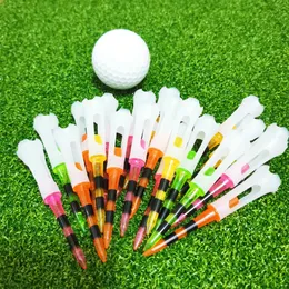 Golf tees 100 st plast golf tees gummi huvud träning golf tee 8m 3 1/4 tum lång storlek minskar friktion sidosnurr obrottsbar 231204