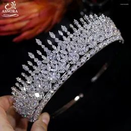 مقاطع الشعر Asnora تاج Women Women Tiara Crystal Crystal Baroque Bridal Wedding Association A01197 Tiaras and Crowns