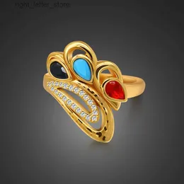 Solitärring Böhmischer Ring aus 925er-Sterlingsilber, Roségold-Design, Pfau-Zirkon-Ring, massives Silber, keine Allergie, Damen-Charm-Schmuck, Freeshipping YQ231207