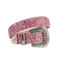 2021 La más nueva moda Cinturón con tachuelas de cristal occidental Correa de lujo Diamante Vaquera Vaquero Cinturones de diamantes de imitación para niños Jean Cinto De Stra1861307