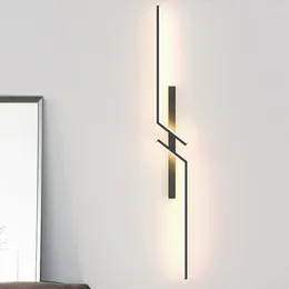 Wall Lamp Modern LED Long Bar Scone Home Decor Living Room Bedroom Minimalist Light Bedside Background Interior Lighting