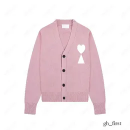 Amis Paris Frace Cardiga Desiger Suéter Kitted Wome Suéteres Ma Jumper Suéter Alta Qualidade Ed 780G Pano Uisex Heart Patter 3010