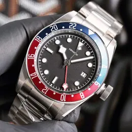 Black Bay Gmt Watch Bezel Black Dial Automatic Mechincal Movement rostfritt stål Herrens armbandsur