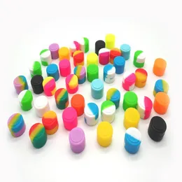 2ml Wax Container 100pcs lot Mini Round Non Stick Silicone Container Dabber Food Grade Wax Jars Dab Storage food grade materials286V