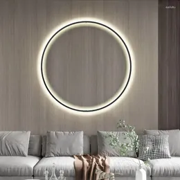 Lámparas de pared ZIMULONG minimalista LED círculo lámpara de fondo Hall El luces de noche mesita de noche decoración interior apliques sala de estar