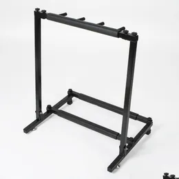 Andra möbler MTI Guitar Stand 3 Holder Folding Organizer Rack Stage Bass Acoustic Electric Drop Delivery Home Garden DHTCA