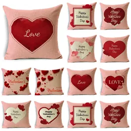 Наволочка ко Дню Святого Валентина, декоративная наволочка, розовая любовь, эстетическая романтическая наволочка для дома и офиса, несколько размеров 231207
