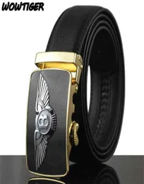 nxyベルトWowtiger Ceinture en Cuir Boucle automatique Pour Hommes nouvelleコレクションモードビジネスマークデュルブレット012427708845535