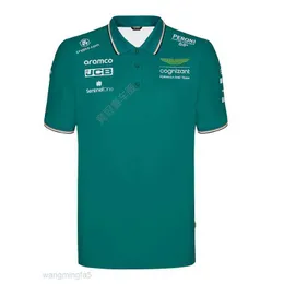 T-shirt da uomo T-shirt da esterno 2023 Nuova tuta da corsa F1 Aston Martin Alonso Team Stessa polo a maniche corte per 5vbd