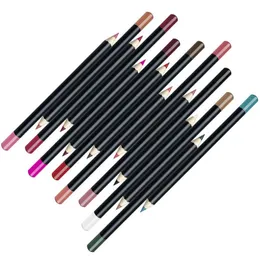 Lápis labial 3050100pcs personalizado à prova d'água de longa duração lipliner caneta lápis delineador com caixa atacado 231207