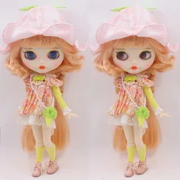 군인 얼음 DBS Blyth Doll 1 6 BJD 조인트 바디 인형 흰색 피부 마트 페이스 의류 신발을 포함한 해파리 머리 스타일 30cm 장난감 231207