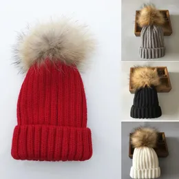 Berets Winter Female Hat Girl's Dziurka czapka czapka kobiety Skullie
