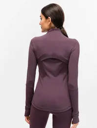 L-722 Automne hiver fermeture éclair définir veste tenue à séchage rapide vêtements de Yoga à manches longues trou de pouce entraînement course femmes Piglulu mince