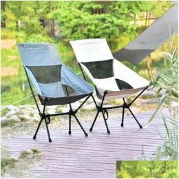 정원 세트 레저 캠 비치 의자 옥스포드 접이식 달 휴대용 낚시 좌석 여행 야외 캠- 배달 홈 가구 DHZF6