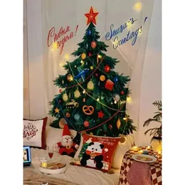 Wandteppiche Weihnachten hängendes Tuch Instagram Party Szene Dekoration Hintergrund Stoff Zimmer Nachttisch Atmosphäre Dekoration Wandteppich 231207