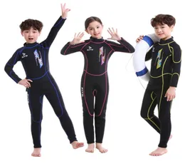 Kid Fullbody 25mm Neoprene Wetsuit Surfing Swimming Diving Suit Boysgirls Rash Guards One Pieces Swim Snorkel Twopiece Suits1210873