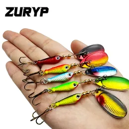 Baits Lures Fishing spinner bait 2g20g rotaing spoon lure metal artificial baits fish wobbler winter ice fishing jig pike bass Tackle 231207