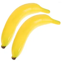 Dekoracja imprezy 2 szt. Banany Fałszywe owoce Kreatywny realski model ABS układ sceny wystrój sztuczny ornament imitacja