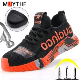 Safety Shoes Work Sneakers Steel Toe Shoes Men Safety Shoes Puncture-Proof Work Shoes Boots Fashion Indestructible Footwear Security 231207