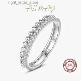 Solitärring Ailmay 925 Sterling Silber Luxus funkelnder klarer Zirkon Fingerring für Frauen klassische Luxus Hochzeit Accessoires Schmuck GESCHENK YQ231207