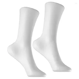 Jewelry Pouches 2 Pcs Mannequin Foot Sock Model Female Display Short Stocking Ankle Bracelet Stand White Easy To Use