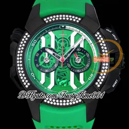 BZF EPIC X CRONO EC323.21.AA.AA. A Japan VK Movimento cronografo al quarzo Orologio da uomo Quadrante scheletrato Diamanti DLC Lunetta Cinturino in caucciù Cronometro trustytime001Orologio da polso