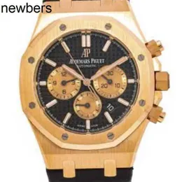 Men Audemar Pigue Watch Aebby Royal Large Dial Oak Mens Quartz Movement Wristwatch Piglet Royal Oak Time Code Rose Gold Chocolate Dial 26331or WN-NZVQ01UO