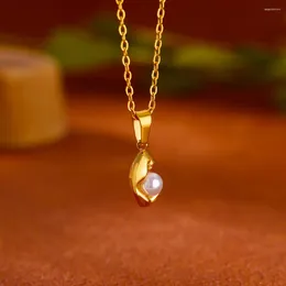 Colliers pendentif colliers pendentif géométrique perles artificielles collier pour femmes en acier inoxydable collier ras du cou tendance couleur or bijoux accessoires