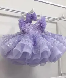 Mädchen Kleider Luxus Flauschige Party Für Mädchen Tiered Tutu Mit Pailletten Perlen Tüll Blumen Kleid Kind Geburtstag Kleider