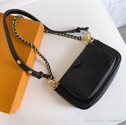 Groothandel luxe damestassen portemonnee handtas dames reliëfpatronen schoudertassen designer mode hoge kwaliteit met doos drie in één