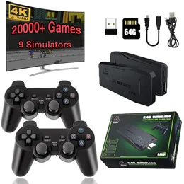 Controller di gioco Joystick M8 TV Console per giochi 64G Retro palmare 20000 Giocatore di gioco 4K HD Video Game Stick 2.4G Doppio controller wireless 231207