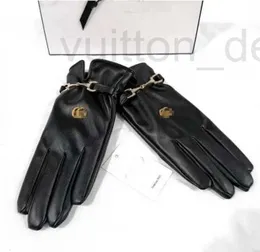 5本の指の手袋デザイナー男性用のグローブ女性ファッションブランドレタープリント厚い暖かいグローブ冬の屋外スポーツピュアコットン高品質6mi6